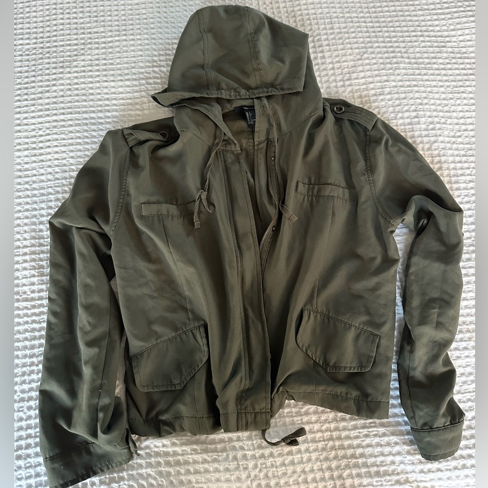 Olive Utility Jacket Forever 21